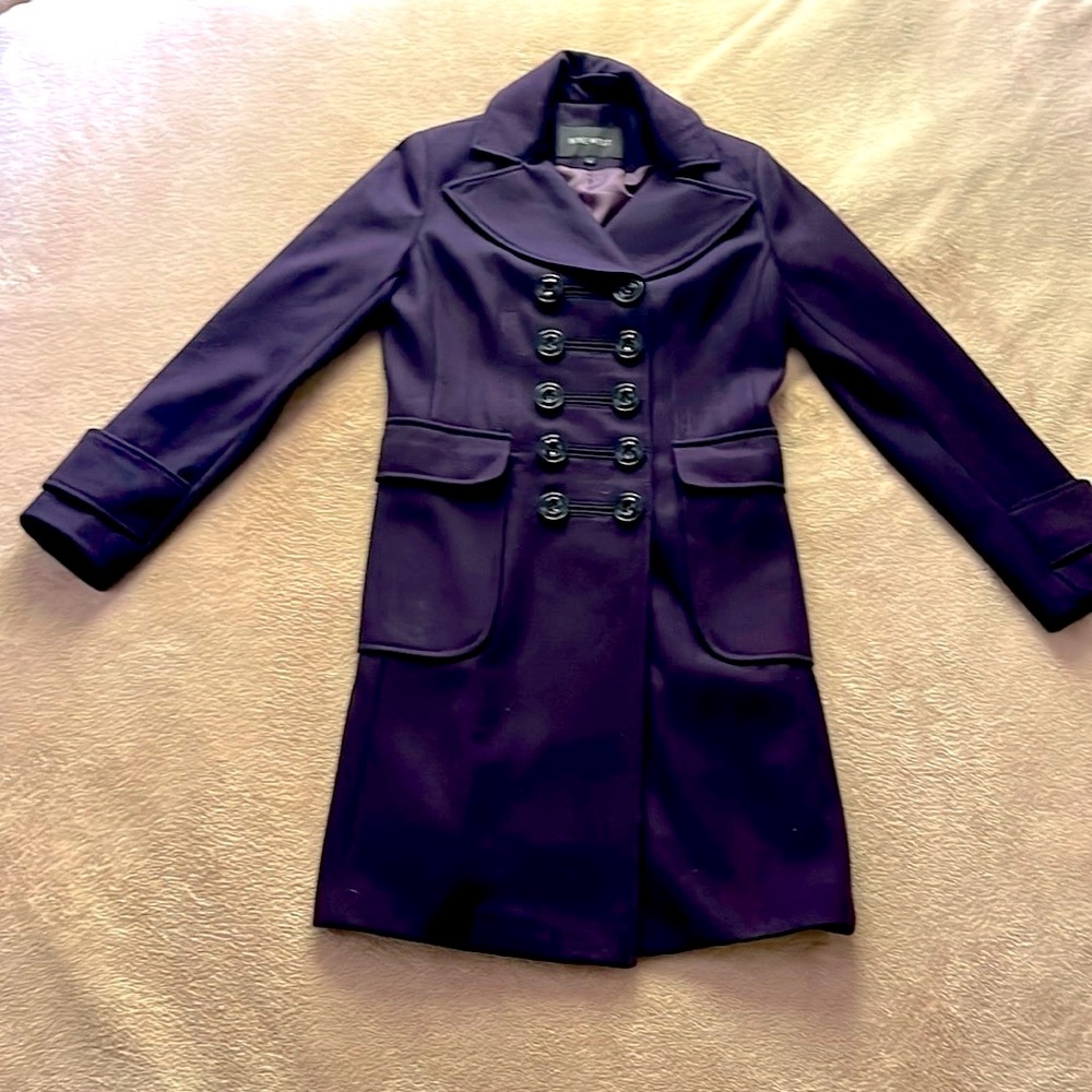 Nine West Long Double-Breasted Peacoat